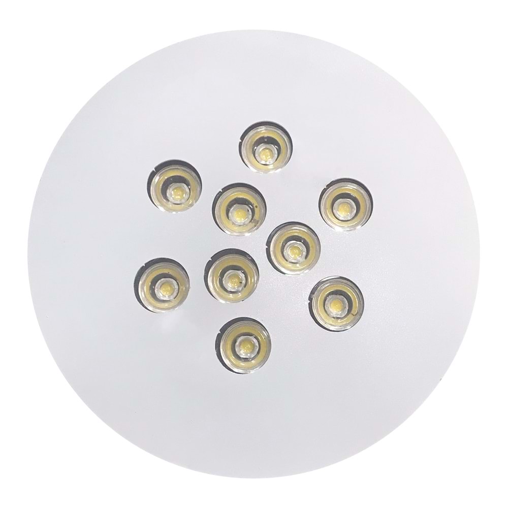 OVALE 9 Y - 9 LED YUVARLAK Beyaz - Beyaz (6500K) Kuyumcu Aydınlatma
