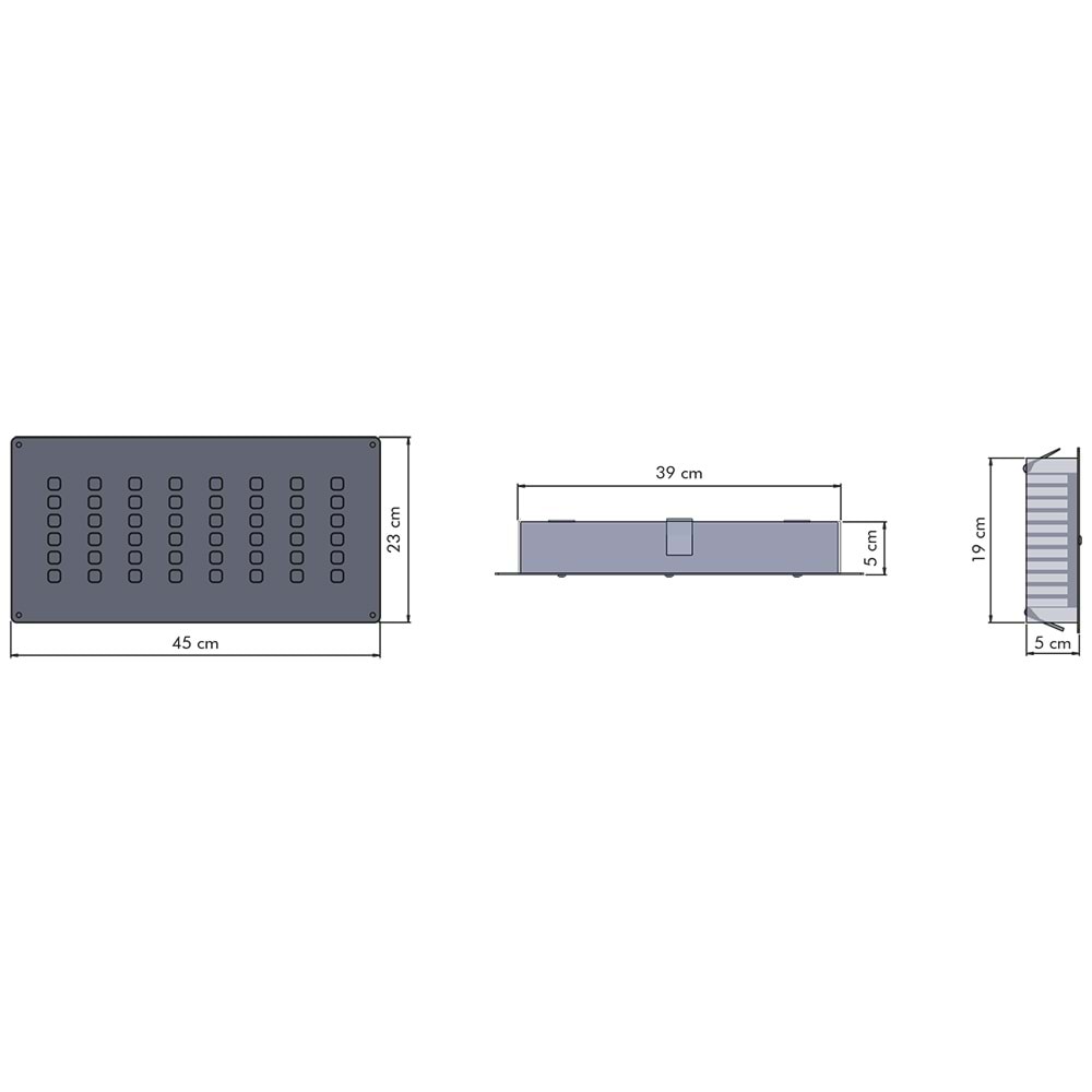 ELECTRA 48 D.D - 48 LED DİKDÖRTGEN Siyah - Gün Işığı (3000K) Led Aydınlatma