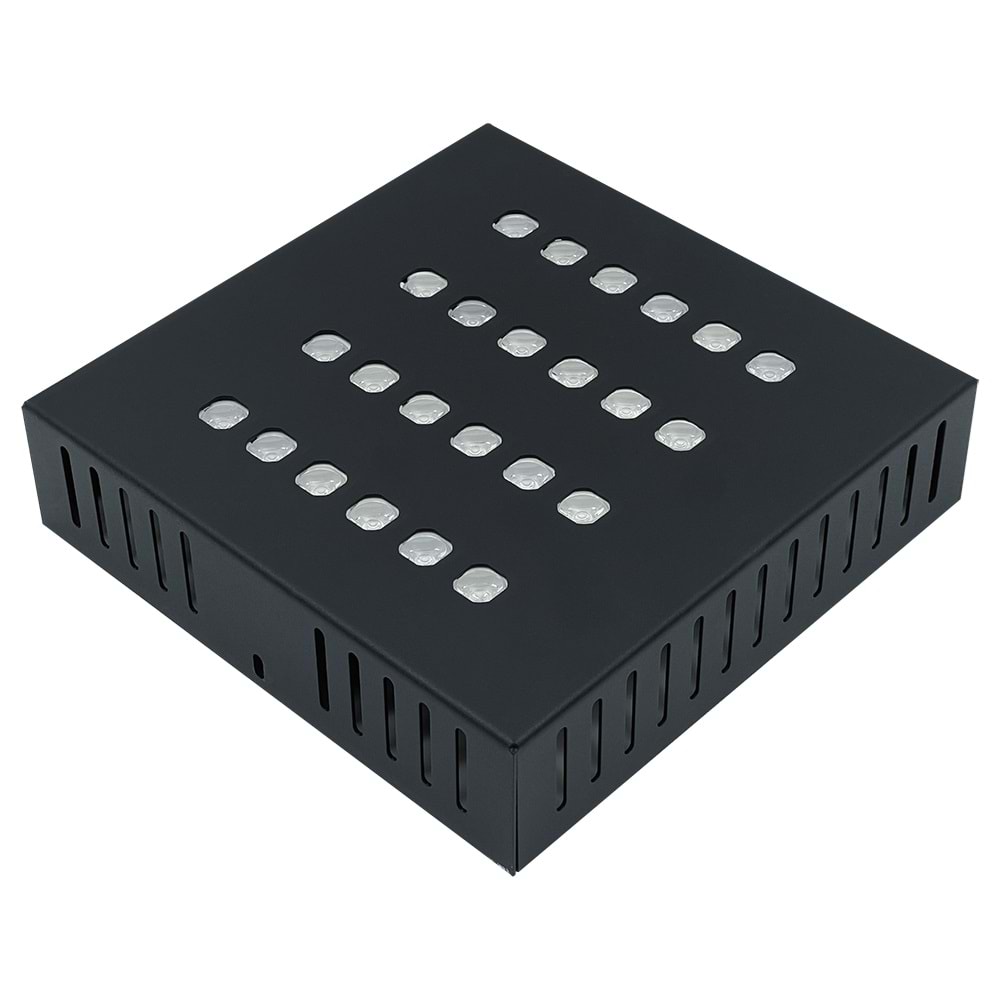 FPS 24 KK.S.U - 24 LED SIVA USTU KARE Siyah - Beyaz (6500K) Led Armatür