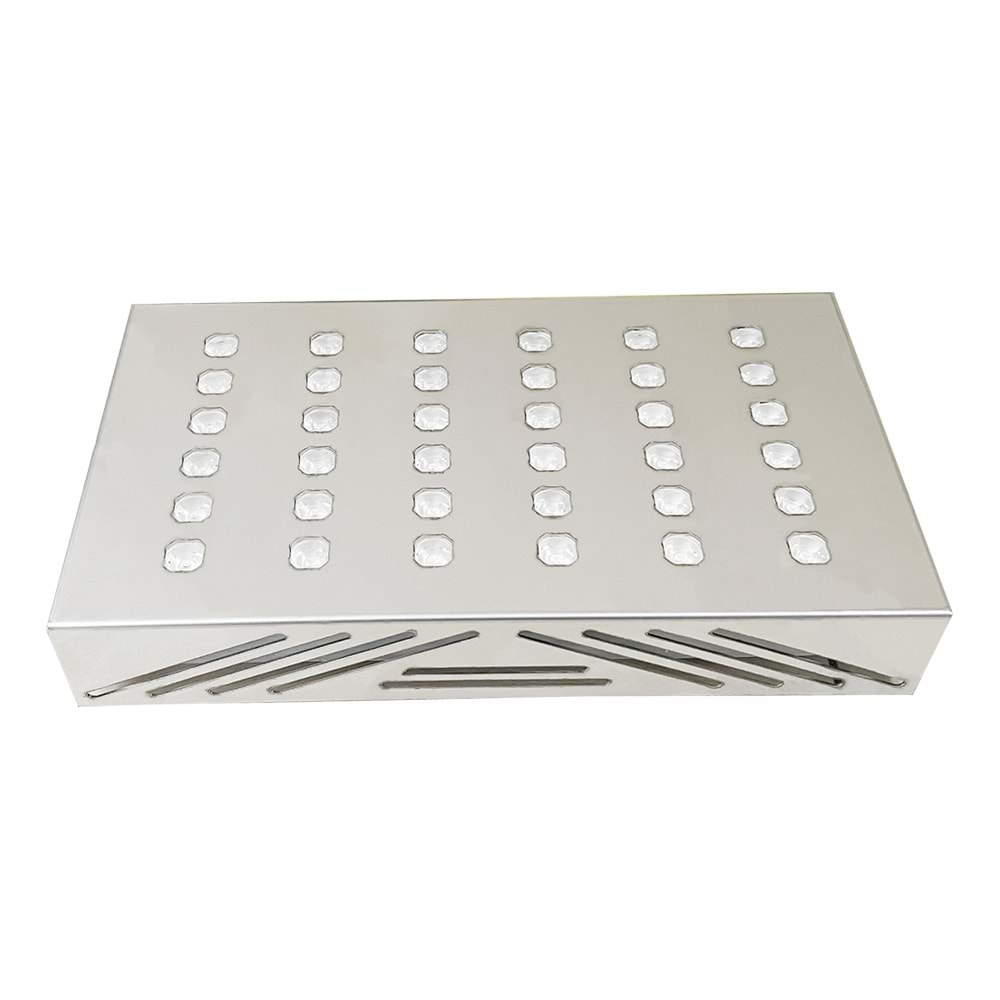 LIGHT BOX 36 S.U - 36 LED SIVA USTU DİKDÖRTGEN Krom - KoyuGünIşığı(2700K) Kuyumcu Aydınlatma