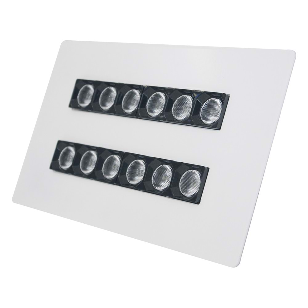 DUALLIGHT 12 D.D - 6 LI IKILI SIRA Beyaz - KoyuGünIşığı(2700K) Kuyumcu Aydınlatma