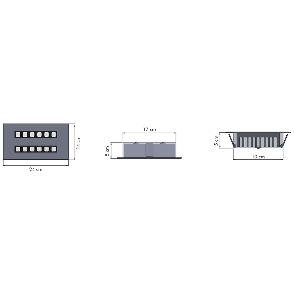 DUALLIGHT 12 D.D - 6 LI IKILI SIRA Beyaz - KoyuGünIşığı(2700K) Kuyumcu Aydınlatma