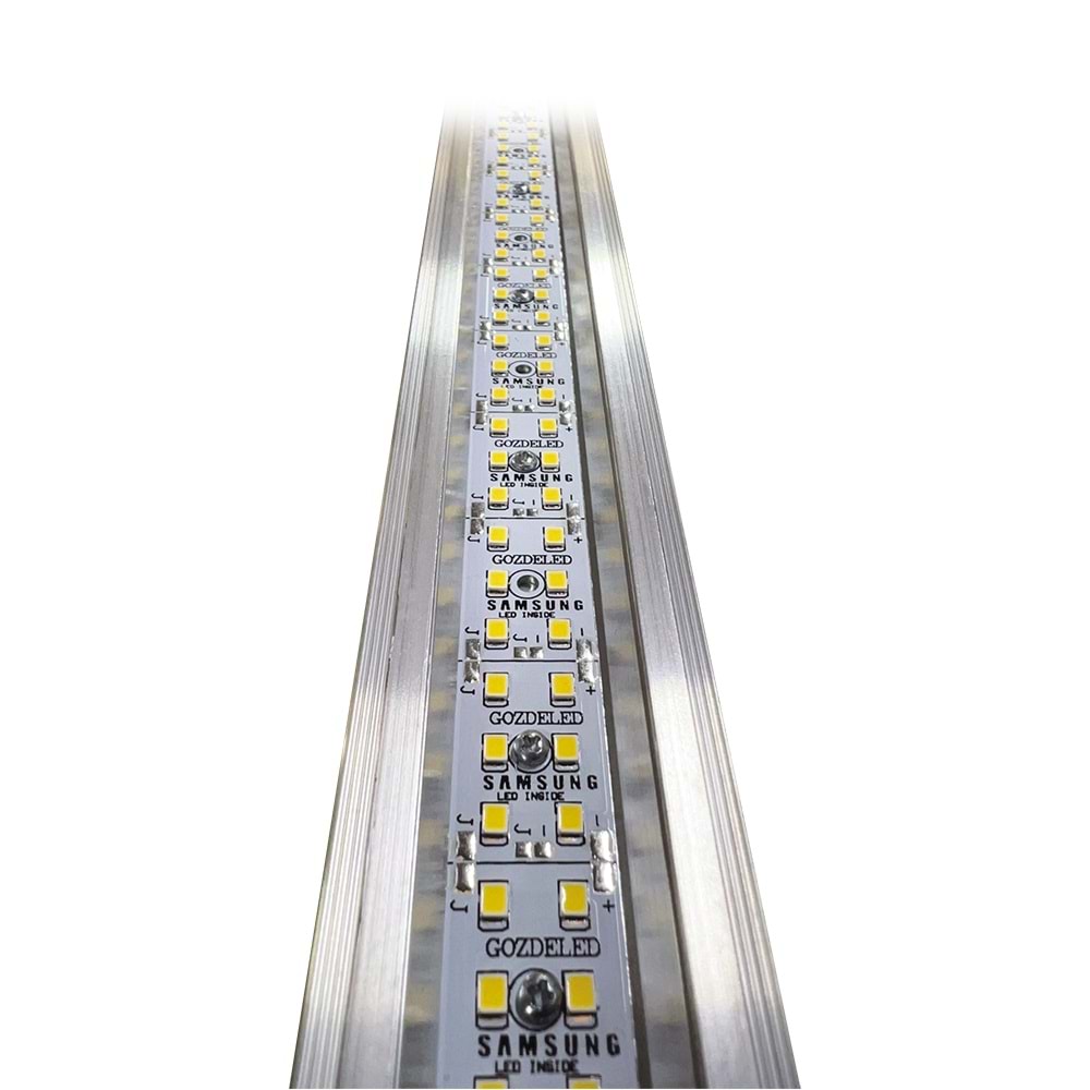 LINEAR 2 - SMD IKILI SIRA LINE Krom - KoyuGünIşığı(2700K) Kuyumcu Aydınlatma