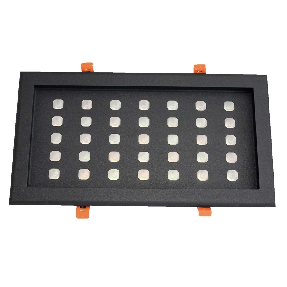 LIGHTBOX 35 D.C - 35 LED DİKDÖRTGEN ÇERÇEVELİ Siyah - KoyuGünIşığı(2700K) Kuyumcu Aydınlatma