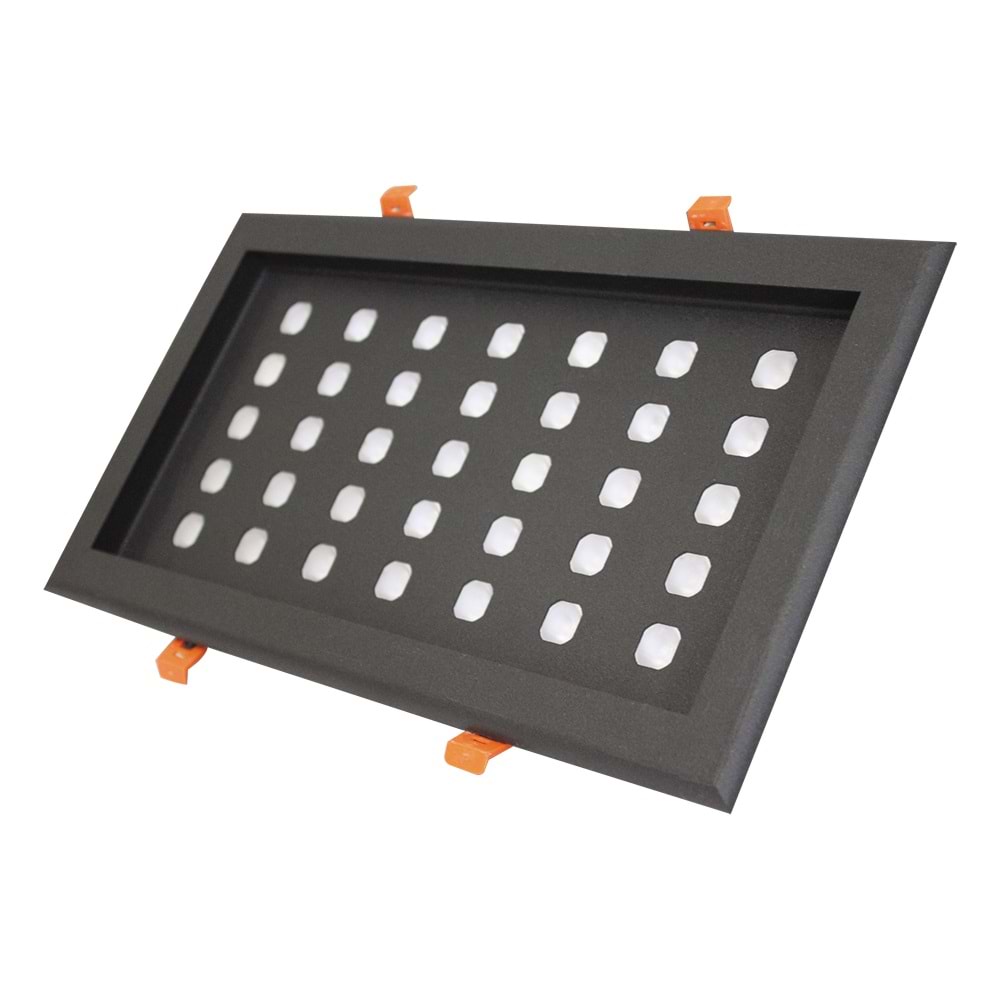 LIGHTBOX 35 D.C - 35 LED DİKDÖRTGEN ÇERÇEVELİ Siyah - KoyuGünIşığı(2700K) Kuyumcu Aydınlatma