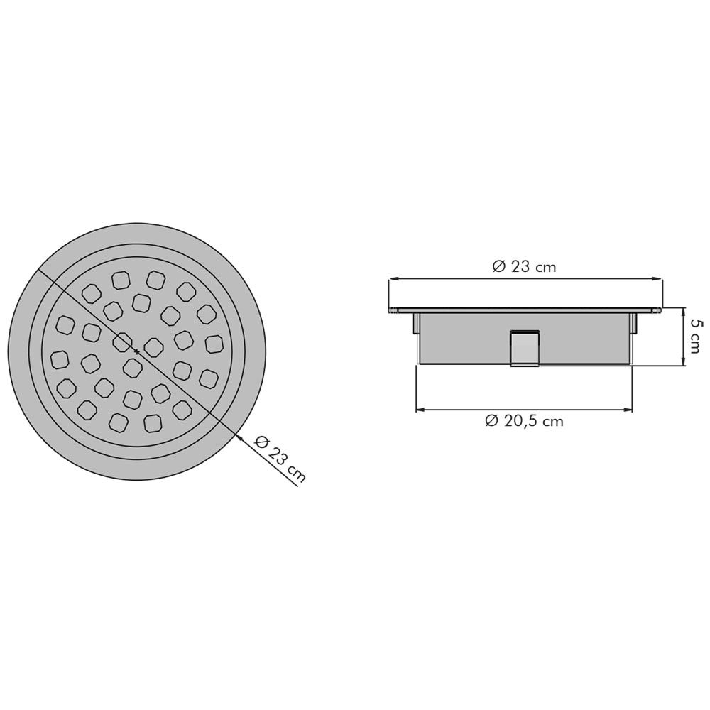 COMPACT 28 Y.C - 28 LED YUVARLAK ÇERÇEVELİ Beyaz - KoyuGünIşığı(2700K) Vitrin Aydınlatma