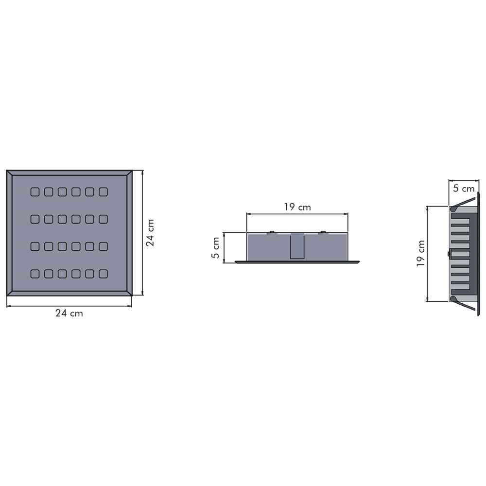 FPS 24 K.K - 24 LED KARE KIVRIMLI Beyaz - Beyaz (6500K) Led Aydınlatma