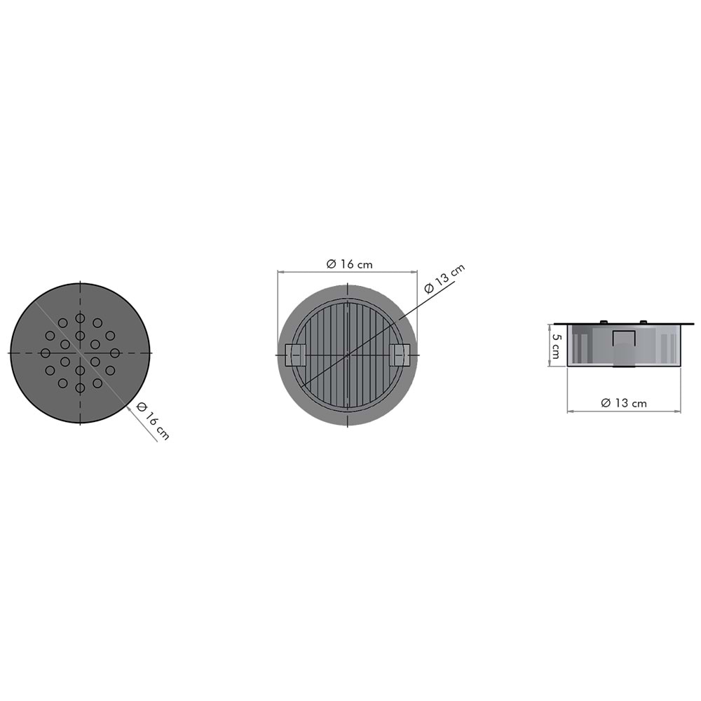 CALIBRE 18 Y - 18 LED YUVARLAK Siyah - KoyuGünIşığı(2700K) Kuyumcu Aydınlatma