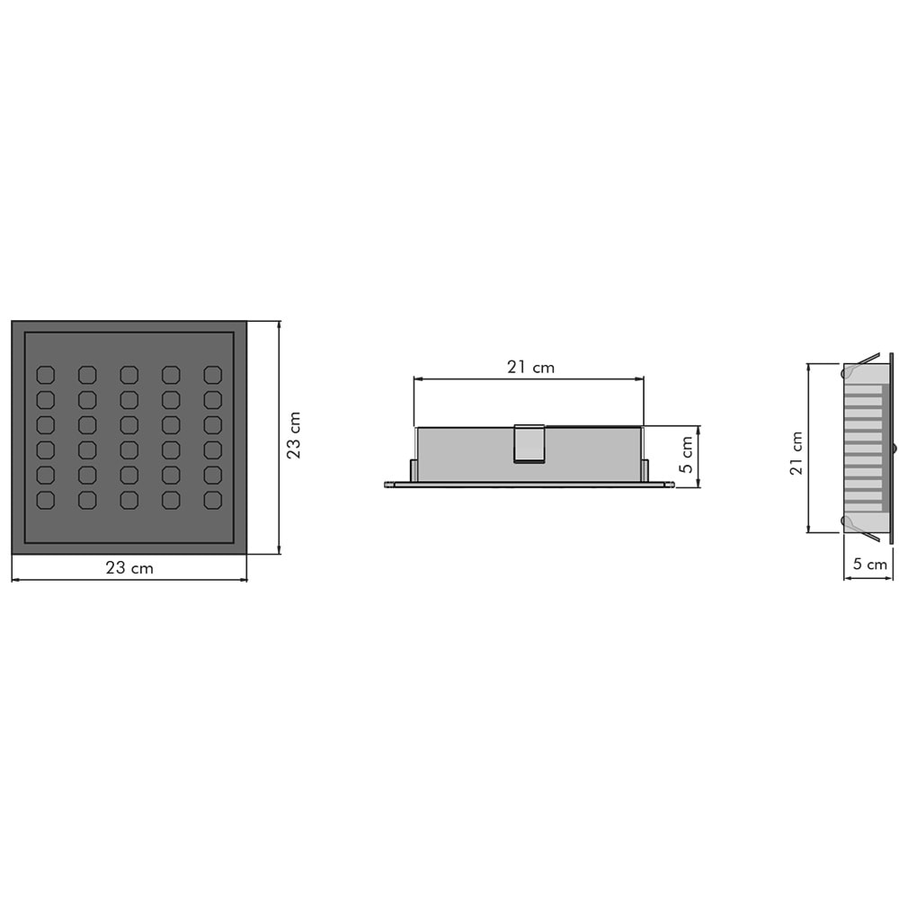 FPS 30 K.C - 30 LED KARE ÇERÇEVELİ Beyaz - Gün Işığı (3000K) Vitrin Aydınlatma
