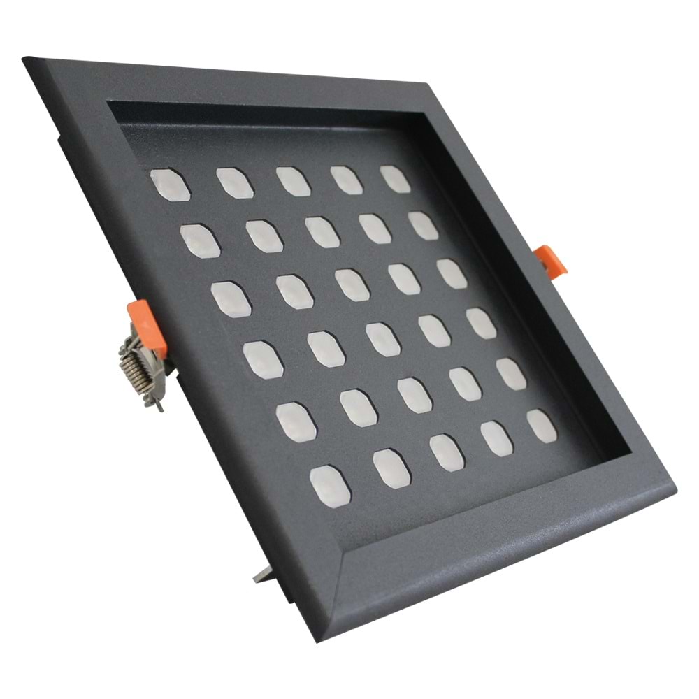 FPS 30 K.C - 30 LED KARE ÇERÇEVELİ Siyah - KoyuGünIşığı(2700K) Led Armatür