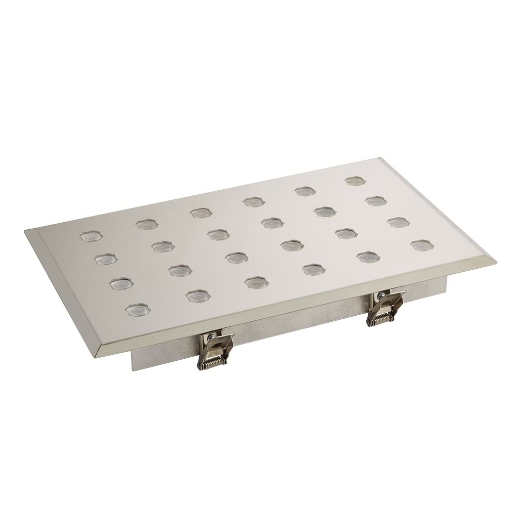 FRAME 24 D.D.K - 24 LED DİKDÖRTGEN KIVRIMLI Krom - Gün Işığı (3000K) Led Armatür