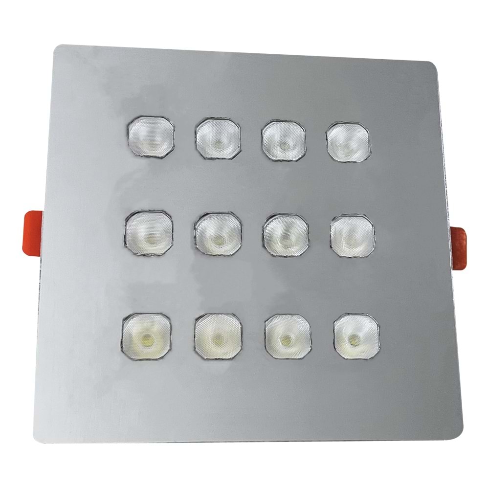 ROCKET 12 K - 12 LED KARE Krom - KoyuGünIşığı(2700K) Kuyumcu Aydınlatma