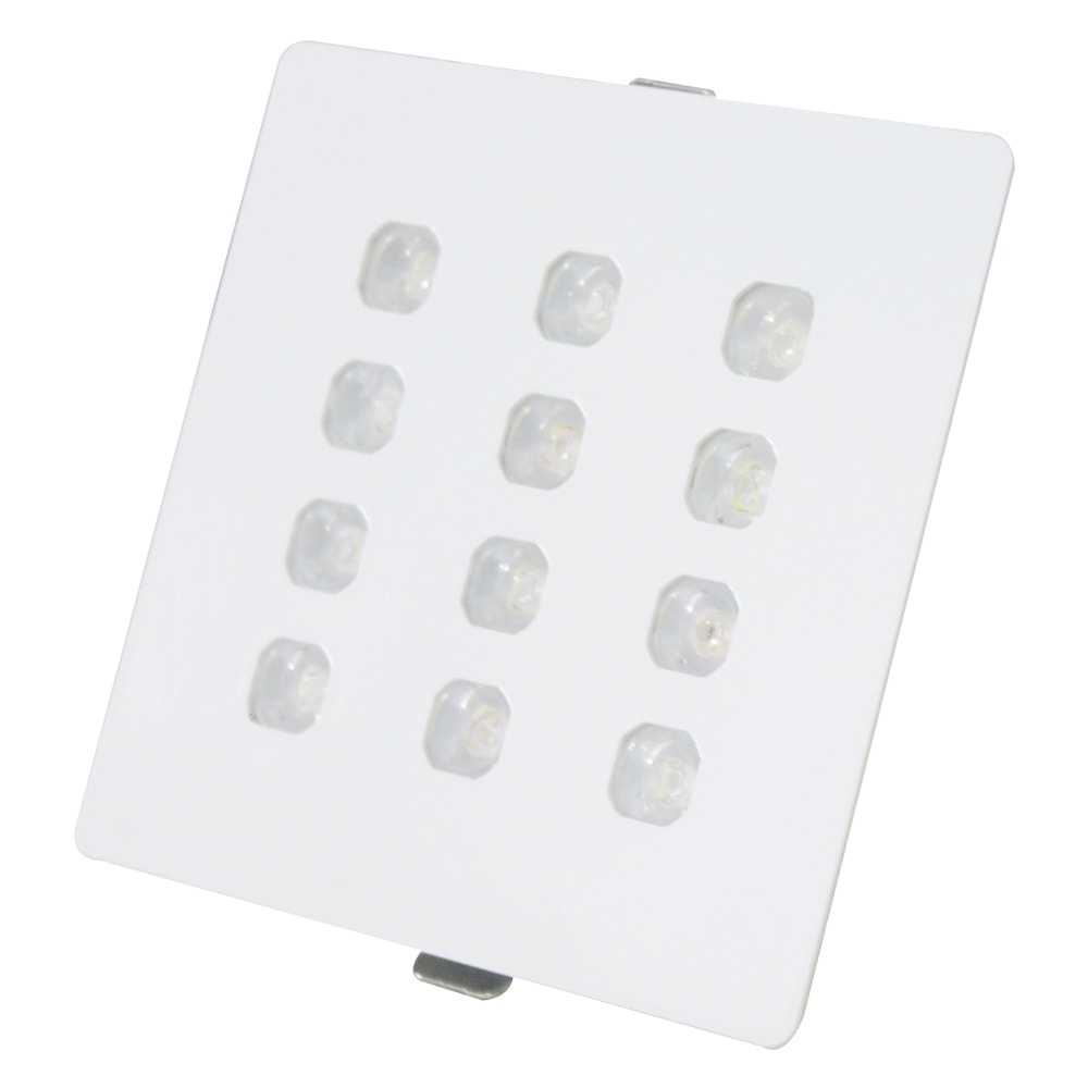 ROCKET 12 K - 12 LED KARE Beyaz - KoyuGünIşığı(2700K) Kuyumcu Aydınlatma