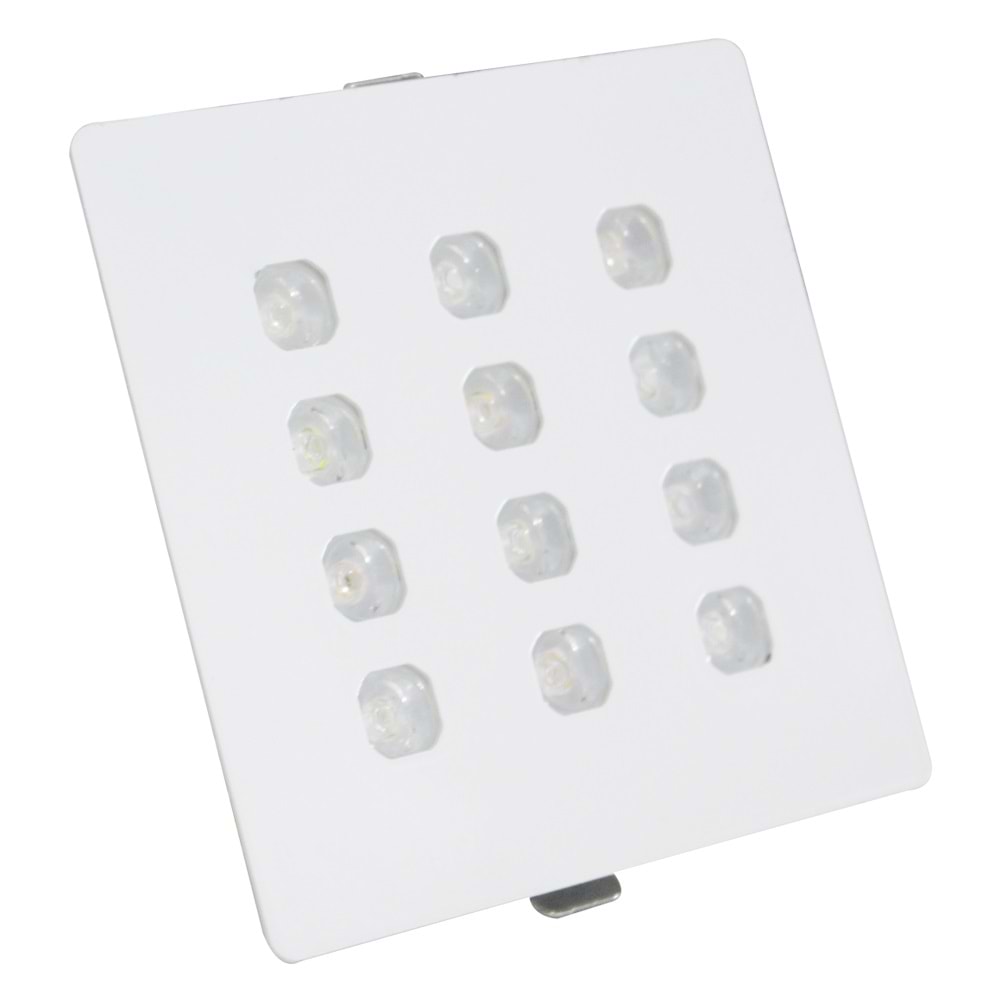 ROCKET 12 K - 12 LED KARE Beyaz - KoyuGünIşığı(2700K) Kuyumcu Aydınlatma
