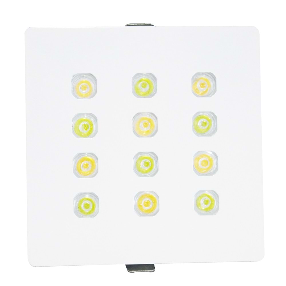 ROCKET 12 K - 12 LED KARE Beyaz - KoyuGünIşığı(2700K) Kuyumcu Aydınlatma