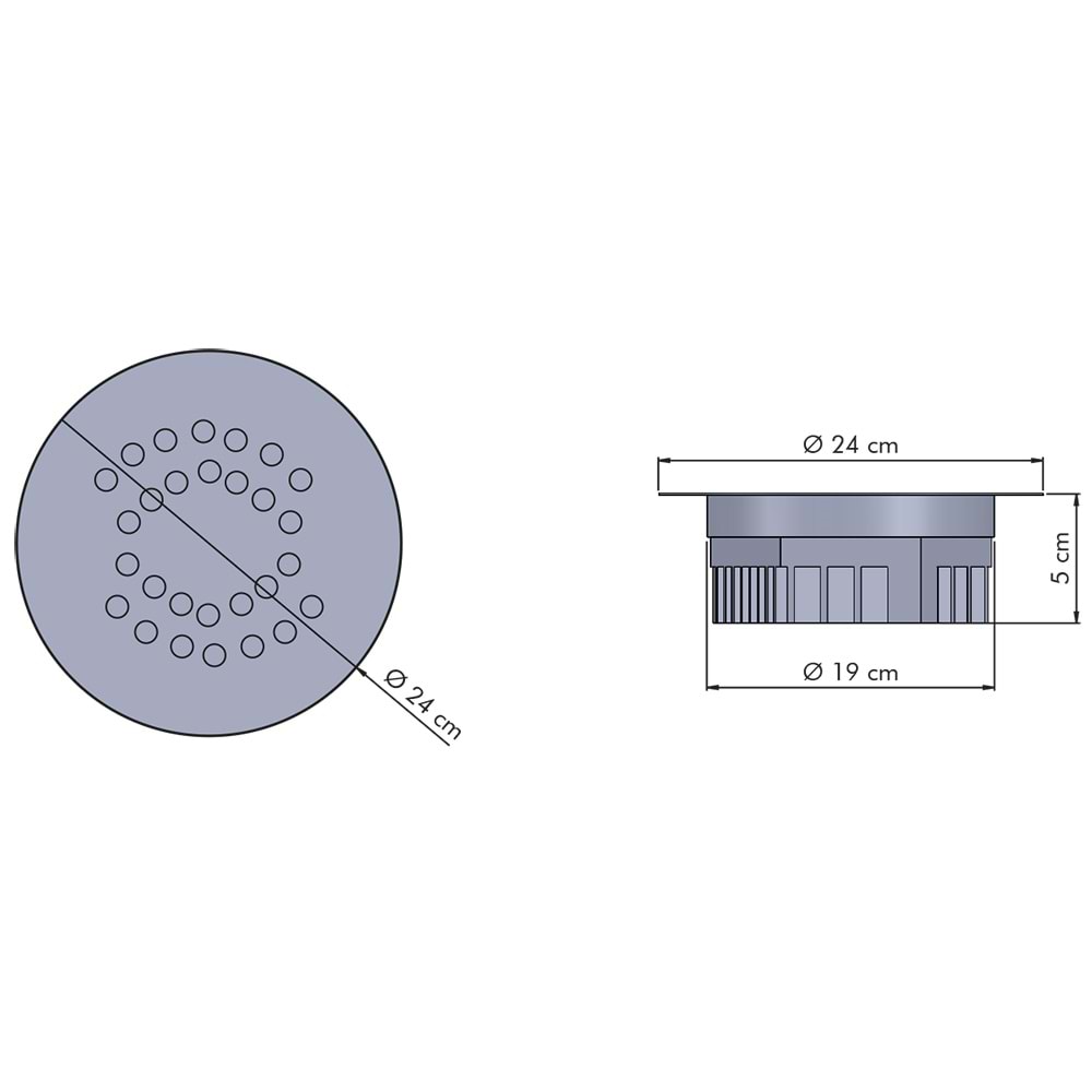ELIPTIC 28 Y - 28 LED YUVARLAK Krom - Beyaz (6500K) Led Aydınlatma