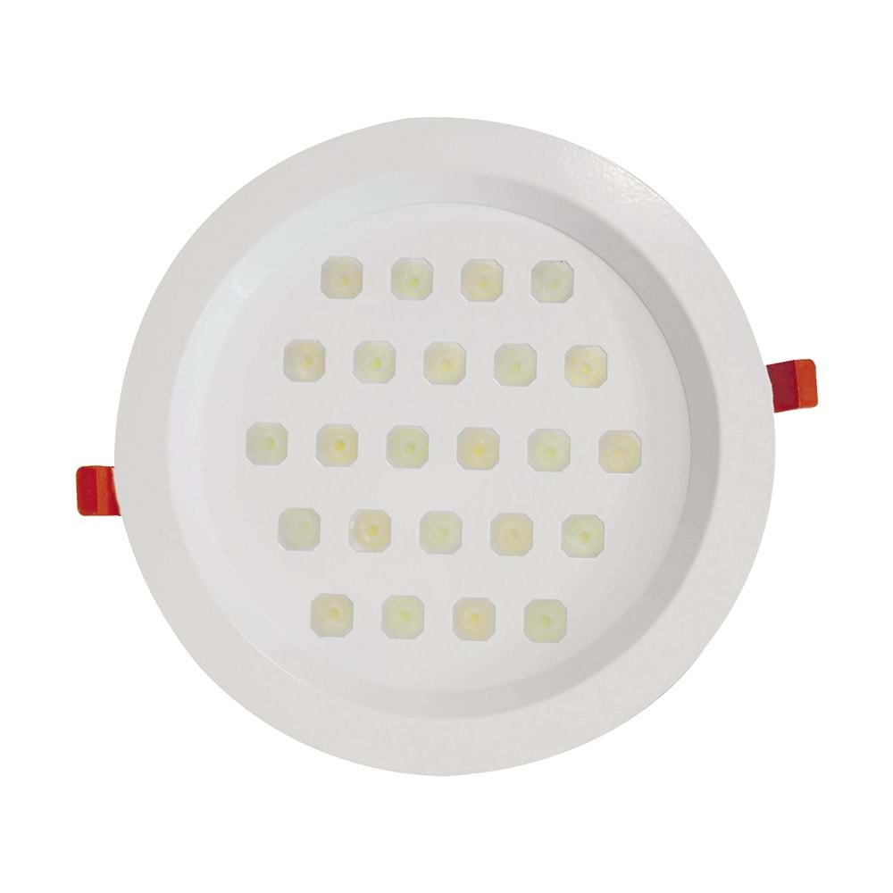 COMPACT 24 Y.C - 24 LED YUVARLAK ÇERÇEVELİ Beyaz - Gün Işığı (3000K) Vitrin Aydınlatma