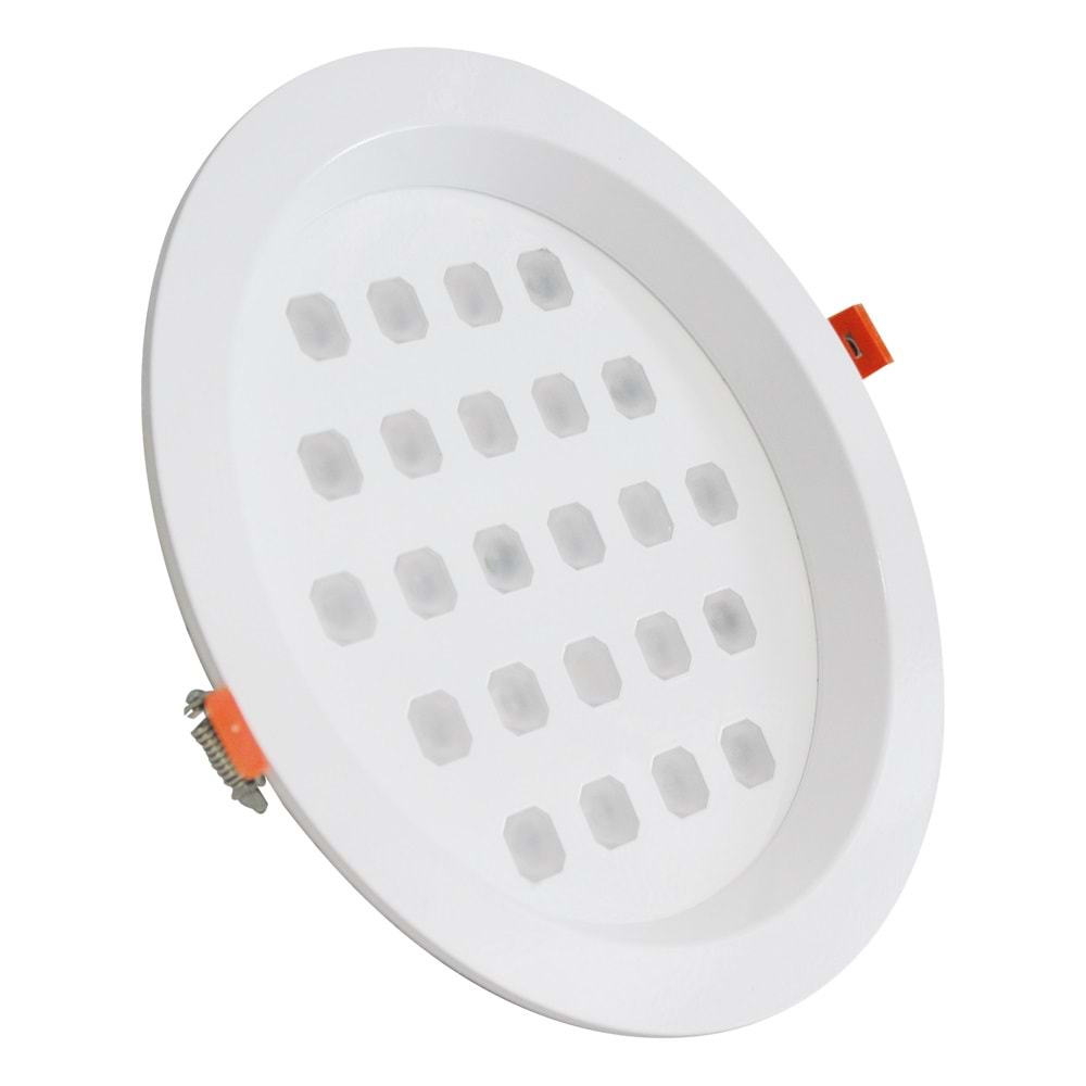 COMPACT 24 Y.C - 24 LED YUVARLAK ÇERÇEVELİ Beyaz - Gün Işığı (3000K) Vitrin Aydınlatma