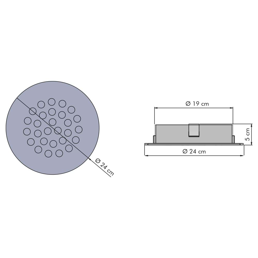 COMPACT 28 Y - 28 LED YUVARLAK Krom - Karışık(6500k+3000k) Led Armatür