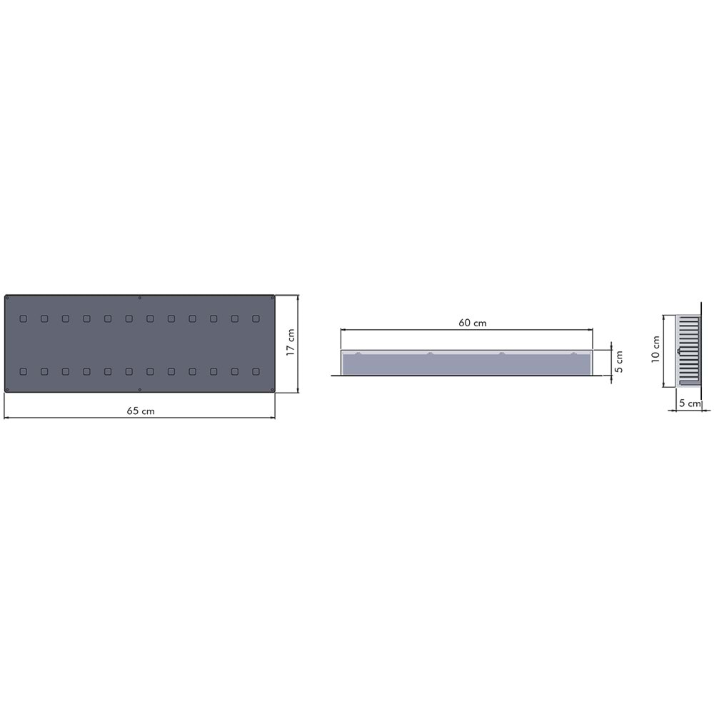 LONG 24 D.D - 24 LED UZUN DİKDÖRTGEN Krom - Beyaz (6500K) Vitrin Aydınlatma