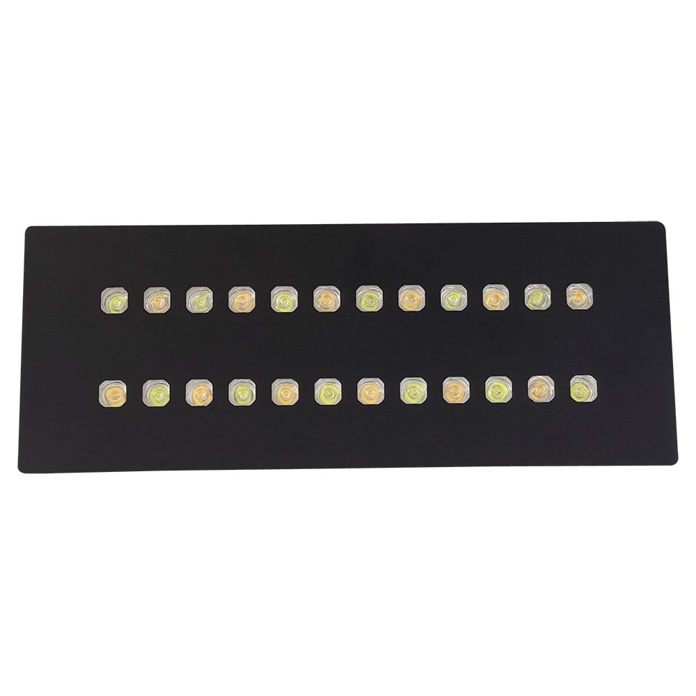 LAMP 24 D.D - 24 LED İKİLİ SIRA DİKDÖRTGEN Siyah - KoyuGünIşığı(2700K) Led Aydınlatma