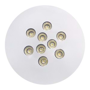 OVALE 9 Y - 9 LED YUVARLAK Beyaz - Beyaz (6500K) Kuyumcu Aydınlatma