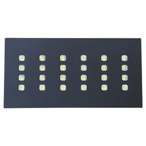 DELUXE 24 D.D - 24 LED DİKDÖRTGEN 4LU SIRA Siyah - Gün Işığı (3000K) Led Aydınlatma