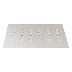 DELUXE 24 D.D - 24 LED DİKDÖRTGEN 4LU SIRA Krom - Beyaz (6500K) Vitrin Aydınlatma