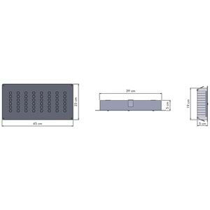 ELECTRA 48 D.D - 48 LED DİKDÖRTGEN Siyah - Gün Işığı (3000K) Led Aydınlatma