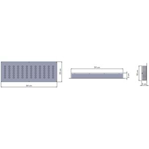 BIGBOXLIGHT 72 D.D - 72 LED DİKDÖRTGEN Krom - Beyaz (6500K) Kuyumcu Aydınlatma