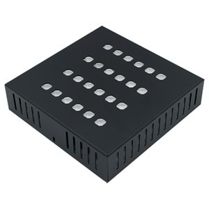 FPS 24 KK.S.U - 24 LED SIVA USTU KARE Siyah - Beyaz (6500K) Led Armatür