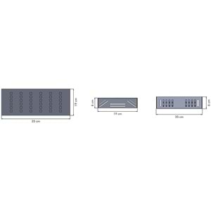LIGHT BOX 36 S.U - 36 LED SIVA USTU DİKDÖRTGEN Siyah - Karışık(6500k+3000k) Led Aydınlatma