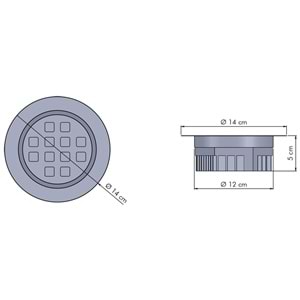EDITE 12 Y.O.B - 12 LED YUVARLAK ÇERÇEVELİ Beyaz - KoyuGünIşığı(2700K) Vitrin Aydınlatma