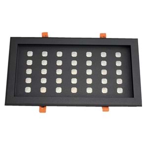 LIGHTBOX 35 D.C - 35 LED DİKDÖRTGEN ÇERÇEVELİ Siyah - KoyuGünIşığı(2700K) Kuyumcu Aydınlatma