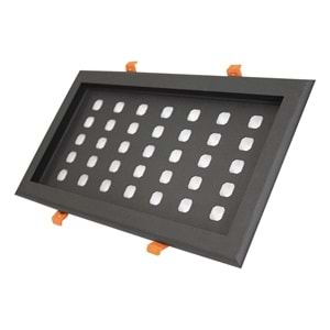 LIGHTBOX 35 D.C - 35 LED DİKDÖRTGEN ÇERÇEVELİ Siyah - KoyuGünIşığı(2700K) Kuyumcu Aydınlatma