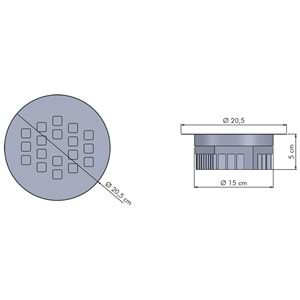 RETURNED 18 Y - 18 LED YUVARLAK Krom - Gün Işığı (3000K) Vitrin Aydınlatma