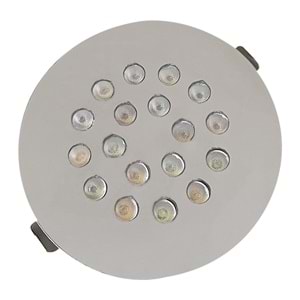CALIBRE 18 Y - 18 LED YUVARLAK Krom - KoyuGünIşığı(2700K) Kuyumcu Aydınlatma