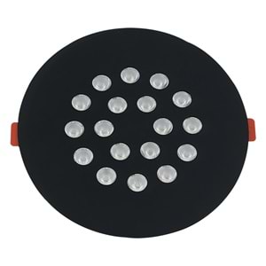 CALIBRE 18 Y - 18 LED YUVARLAK Siyah - KoyuGünIşığı(2700K) Kuyumcu Aydınlatma