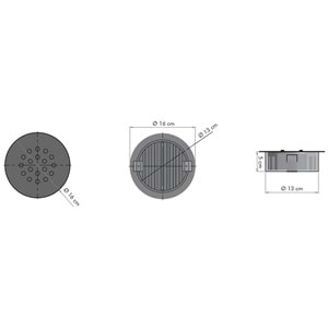 CALIBRE 18 Y - 18 LED YUVARLAK Siyah - KoyuGünIşığı(2700K) Kuyumcu Aydınlatma