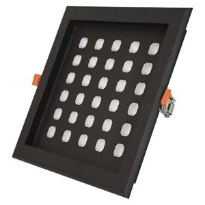 FPS 30 K.C - 30 LED KARE ÇERÇEVELİ Siyah - KoyuGünIşığı(2700K) Led Armatür