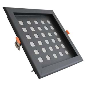 FPS 30 K.C - 30 LED KARE ÇERÇEVELİ Siyah - KoyuGünIşığı(2700K) Led Armatür