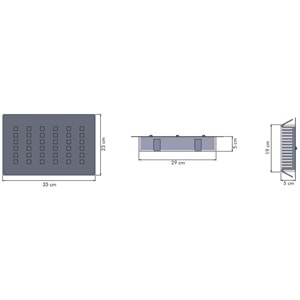 LIGHTBOX 36 D.D - 36 LED DİKDÖRTGEN Krom - Gün Işığı (3000K) Kuyumcu Aydınlatma