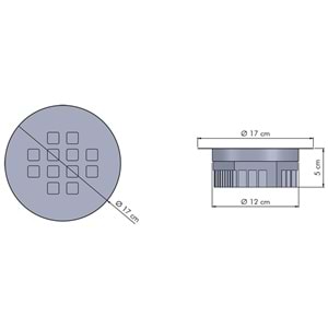 OVALE 12 Y - 12 LED YUVARLAK Beyaz - Beyaz (6500K) Led Aydınlatma