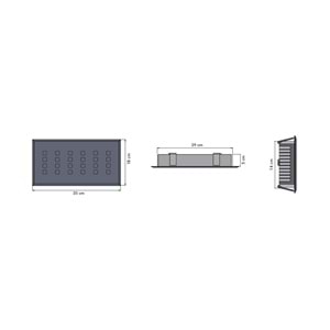 DELUXE 24 D.D.K. - 24 LED DİKDÖRTGEN 4LU SIRA Beyaz - KoyuGünIşığı(2700K) Vitrin Aydınlatma