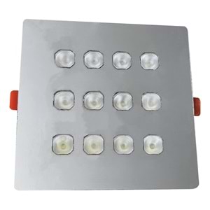 ROCKET 12 K - 12 LED KARE Krom - KoyuGünIşığı(2700K) Kuyumcu Aydınlatma