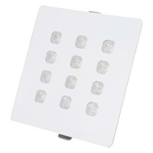 ROCKET 12 K - 12 LED KARE Beyaz - KoyuGünIşığı(2700K) Kuyumcu Aydınlatma