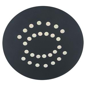 ELIPTIC 28 Y - 28 LED YUVARLAK Siyah - Beyaz (6500K) Led Aydınlatma