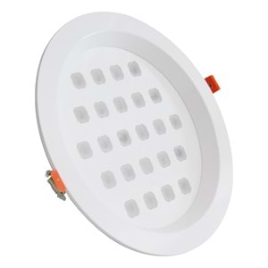 COMPACT 24 Y.C - 24 LED YUVARLAK ÇERÇEVELİ Beyaz - Gün Işığı (3000K) Vitrin Aydınlatma