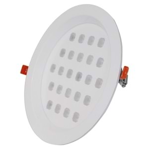 COMPACT 24 Y.C - 24 LED YUVARLAK ÇERÇEVELİ Beyaz - Gün Işığı (3000K) Vitrin Aydınlatma