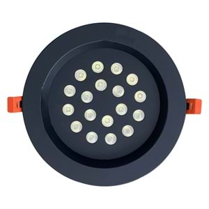 CALIBRE 18 Y.C - 18 LED YUVARLAK Siyah - KoyuGünIşığı(2700K) Vitrin Aydınlatma